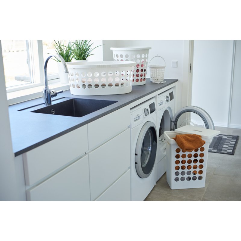 Plast Team wasmand Springfield, 30 liter, wit